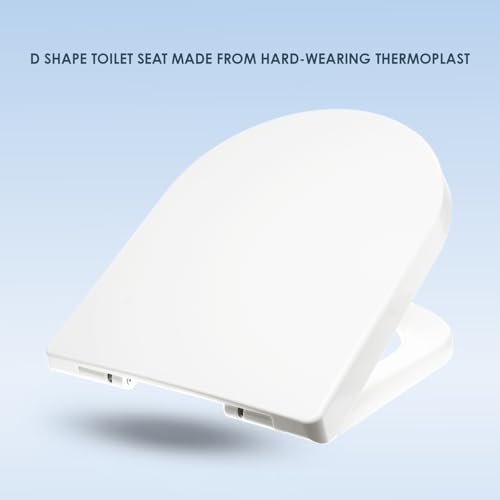 Detalle 2 de AQUALONA Premium Thermoplastic D-Shape Toilet Seat with Soft Close Hinges