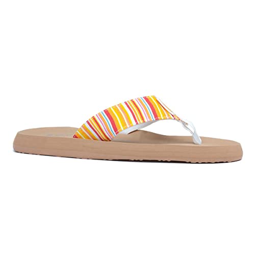 Thumbnail 7 de Rocket Dog Women's Adios Flip Flops - Orange Stripe (UK 4)