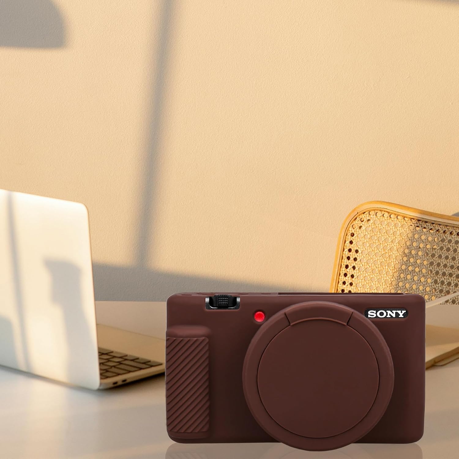 Thumbnail 6 de BOVKE Soft Camera Case for Sony ZV-1 (silicone cover with removable lens cover) – Brown