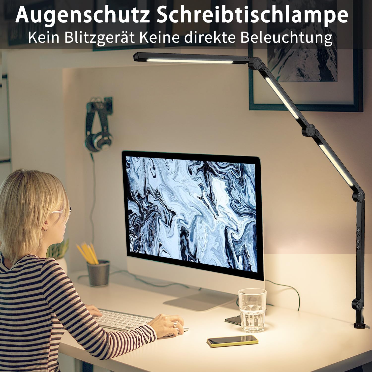 Thumbnail 4 de vimeepro LED Schreibtischlampe mit Schwingarm