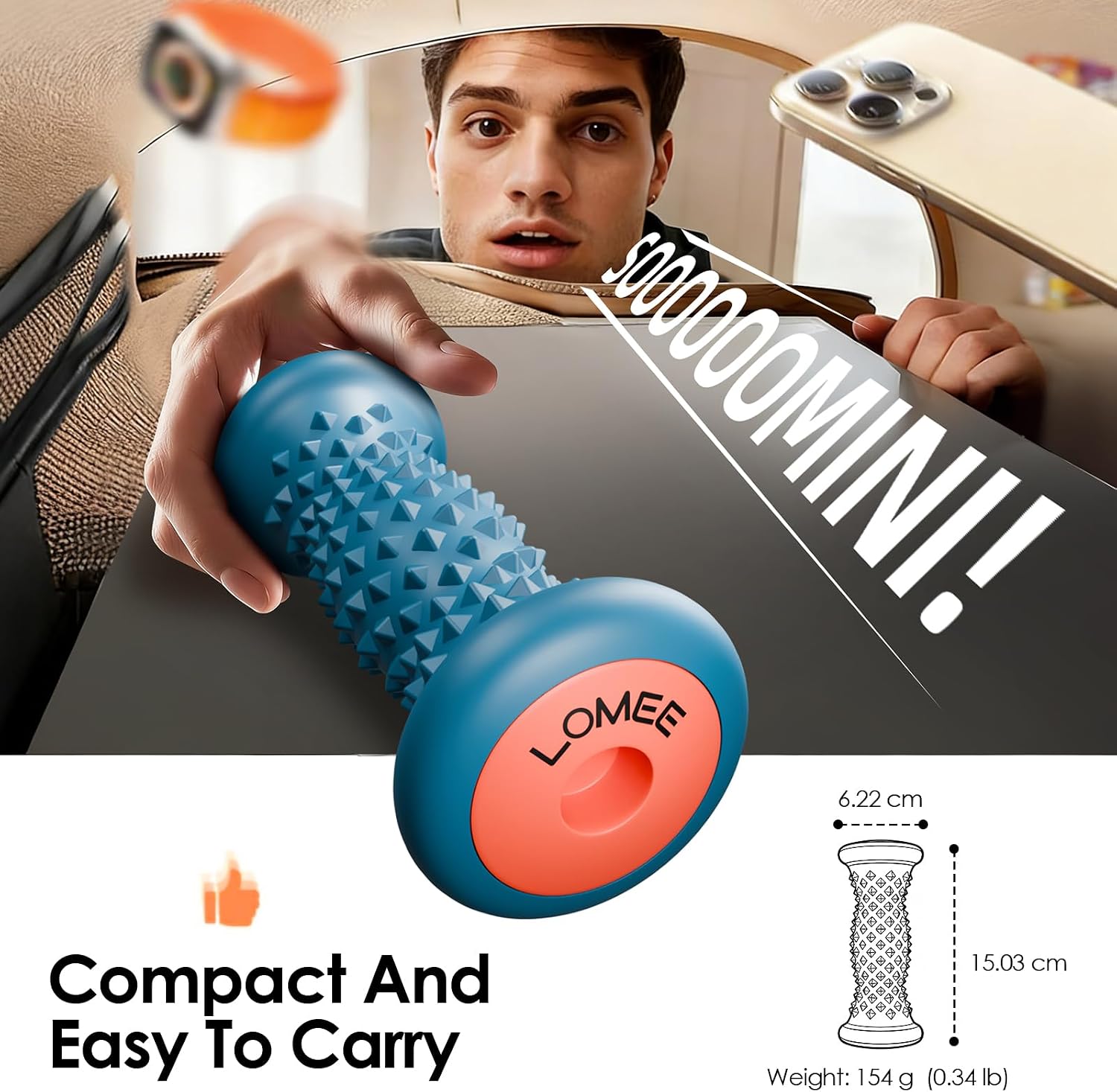 Detalle de Foot Roller Massager for Plantar Fasciitis and Foot Pain Relief