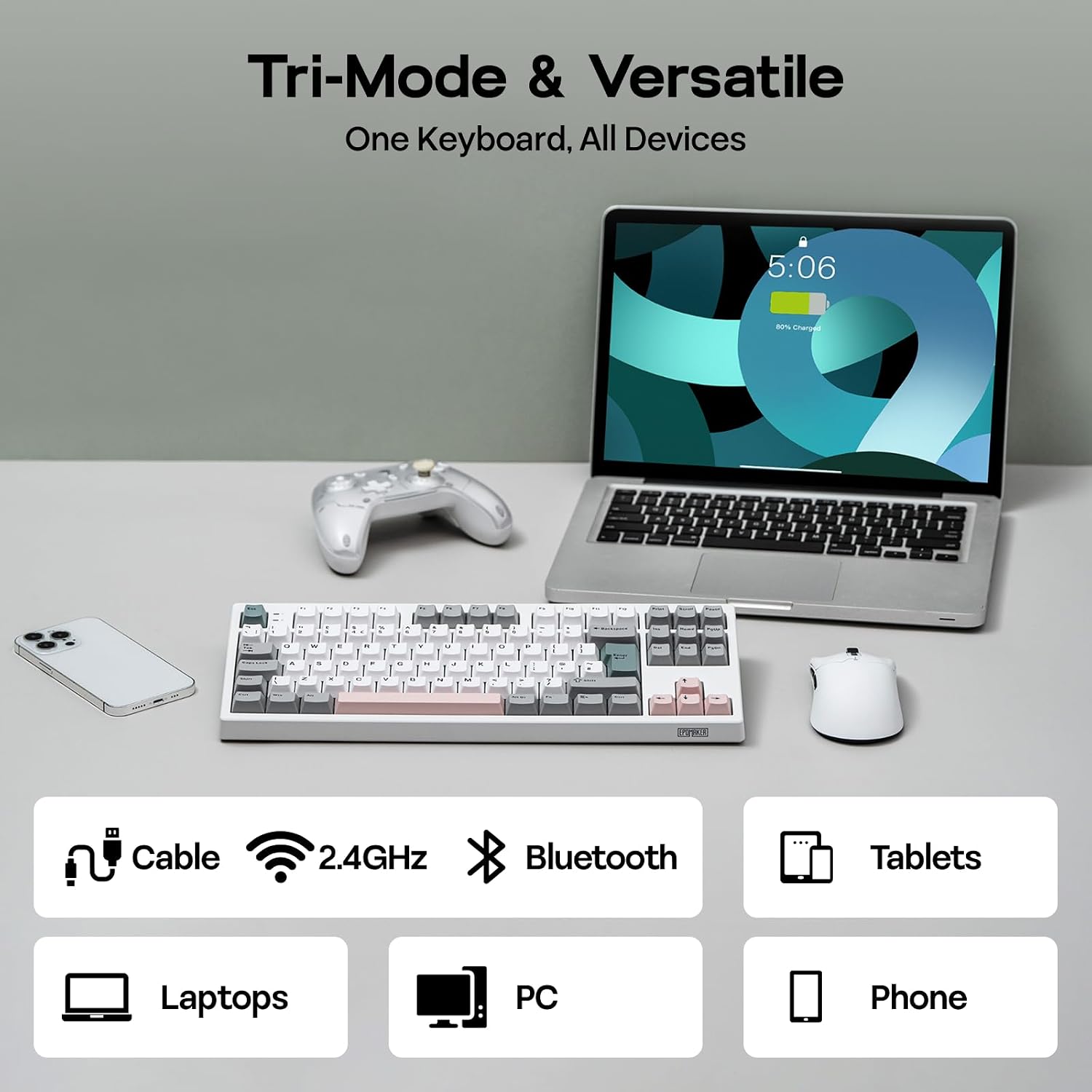 Thumbnail 5 de EPOMAKER TH87 Wireless Mechanical Keyboard