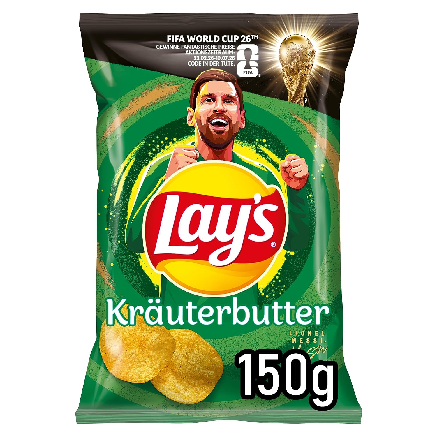 Detalle de Lay's Kräuterbutter Kartoffelchips 9×150 g 🥔