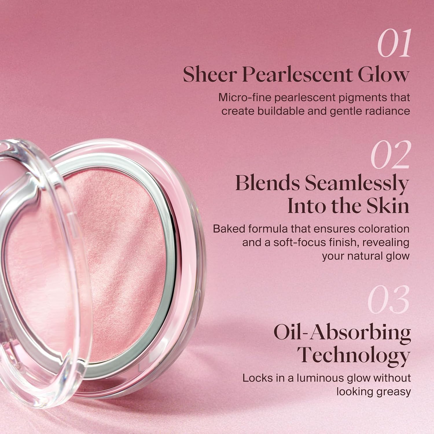 Thumbnail 2 de JOOCYEE AURA Glazed Blush Highlighter: Veil Nude, Dewy Finish