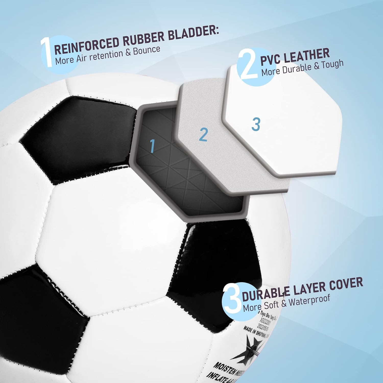 Detalle de ZOOJOY Kids' Soccer Ball, Size 3
