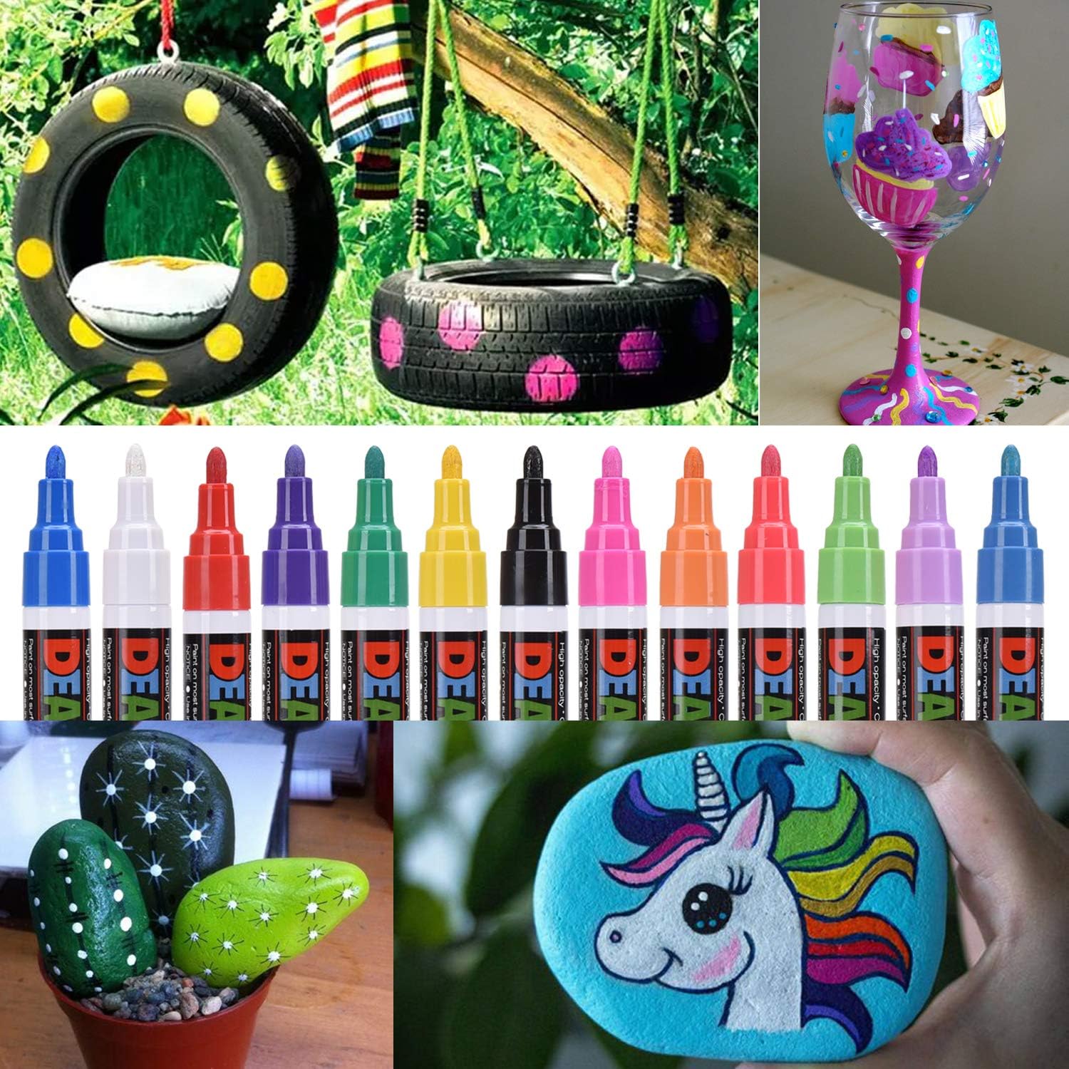 Thumbnail 2 de 16 Farben Acrylstifte für Wasserfestes Malen