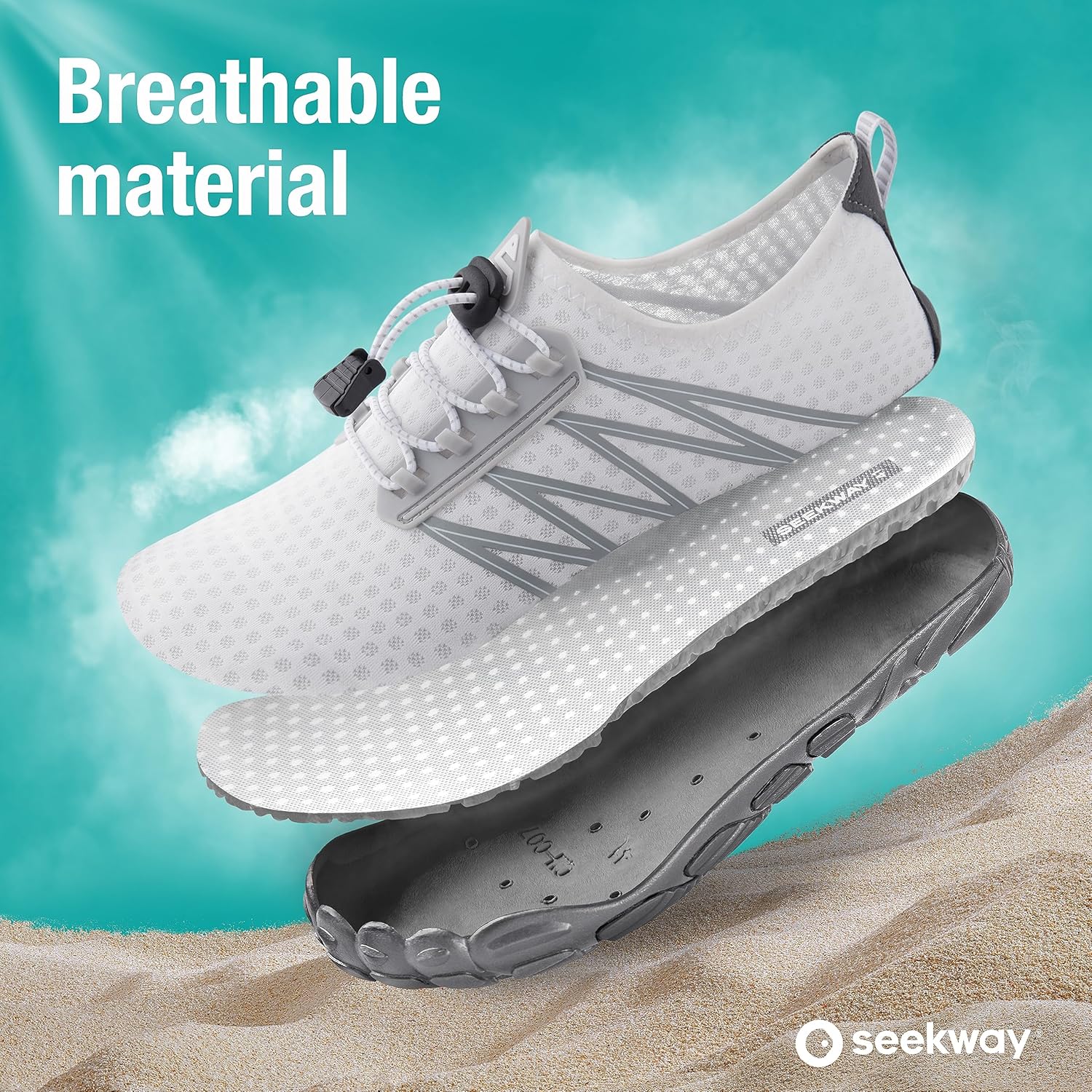 Detalle de SEEKWAY Water Shoes Quick-Dry Aqua Sock for Men & Women (Barefoot Style)