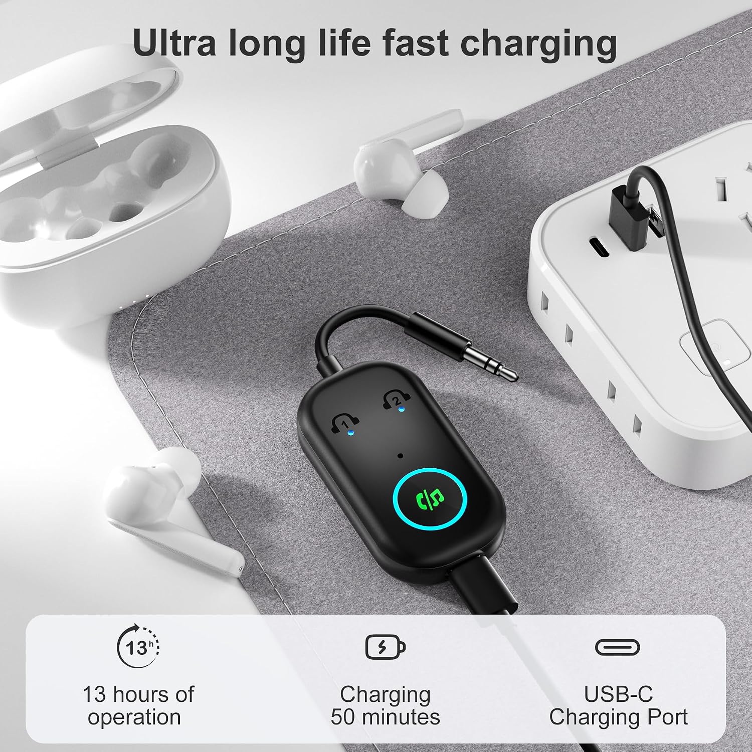 Thumbnail 4 de 2025 Bluetooth 5.3 2-in-1 Transmitter Receiver