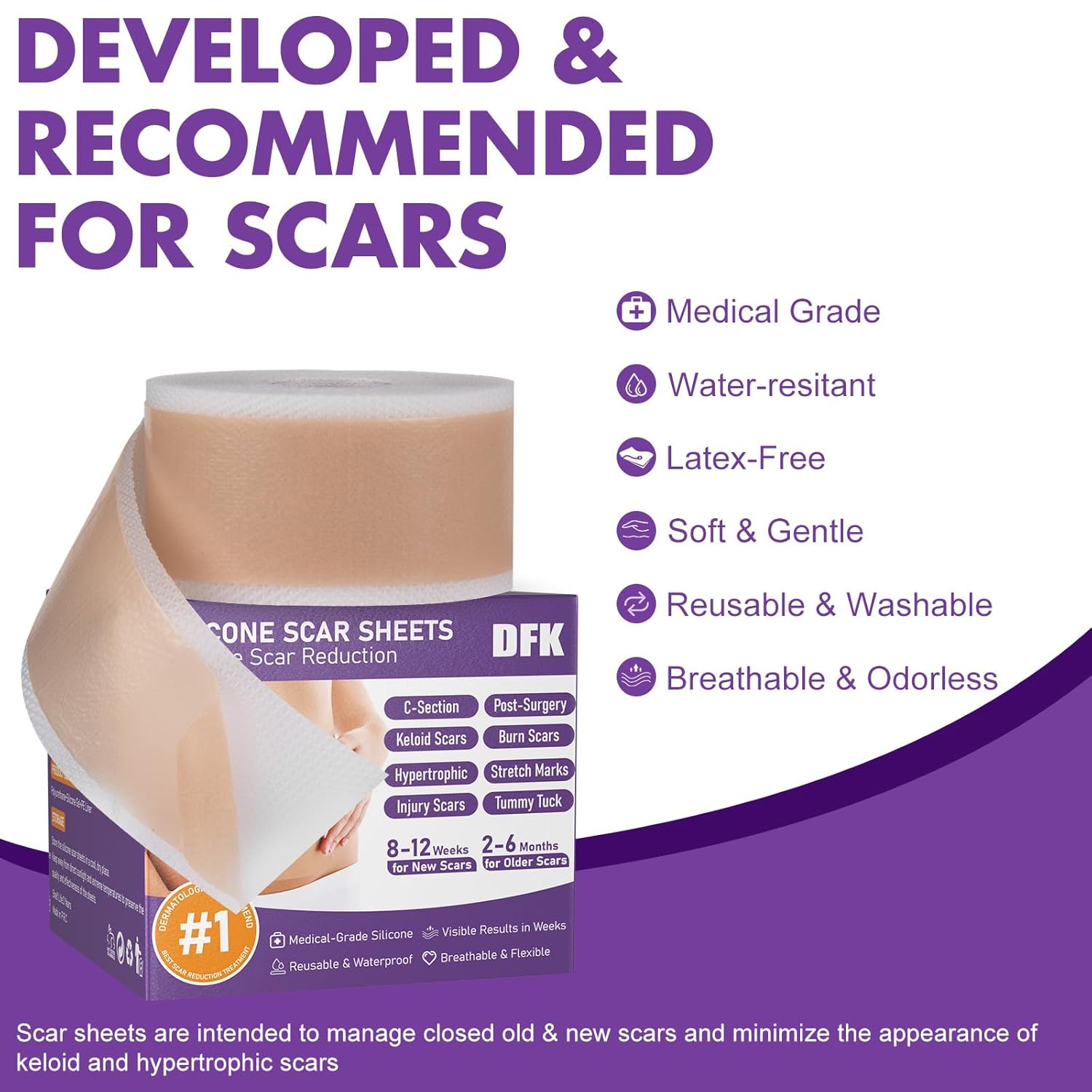 Thumbnail 5 de Silicone Scar Sheets 1.6" x 79" Roll