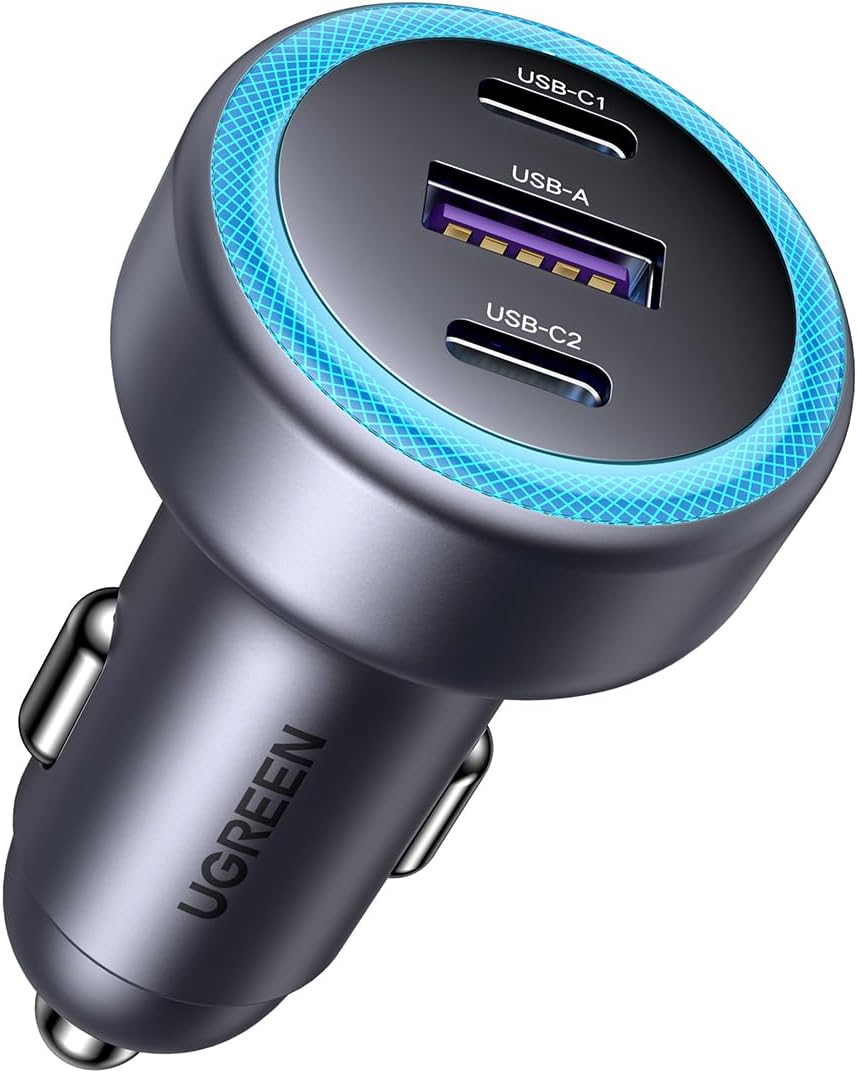 Detalle de UGREEN Caricatore Auto USB C 30W 3 Porte
