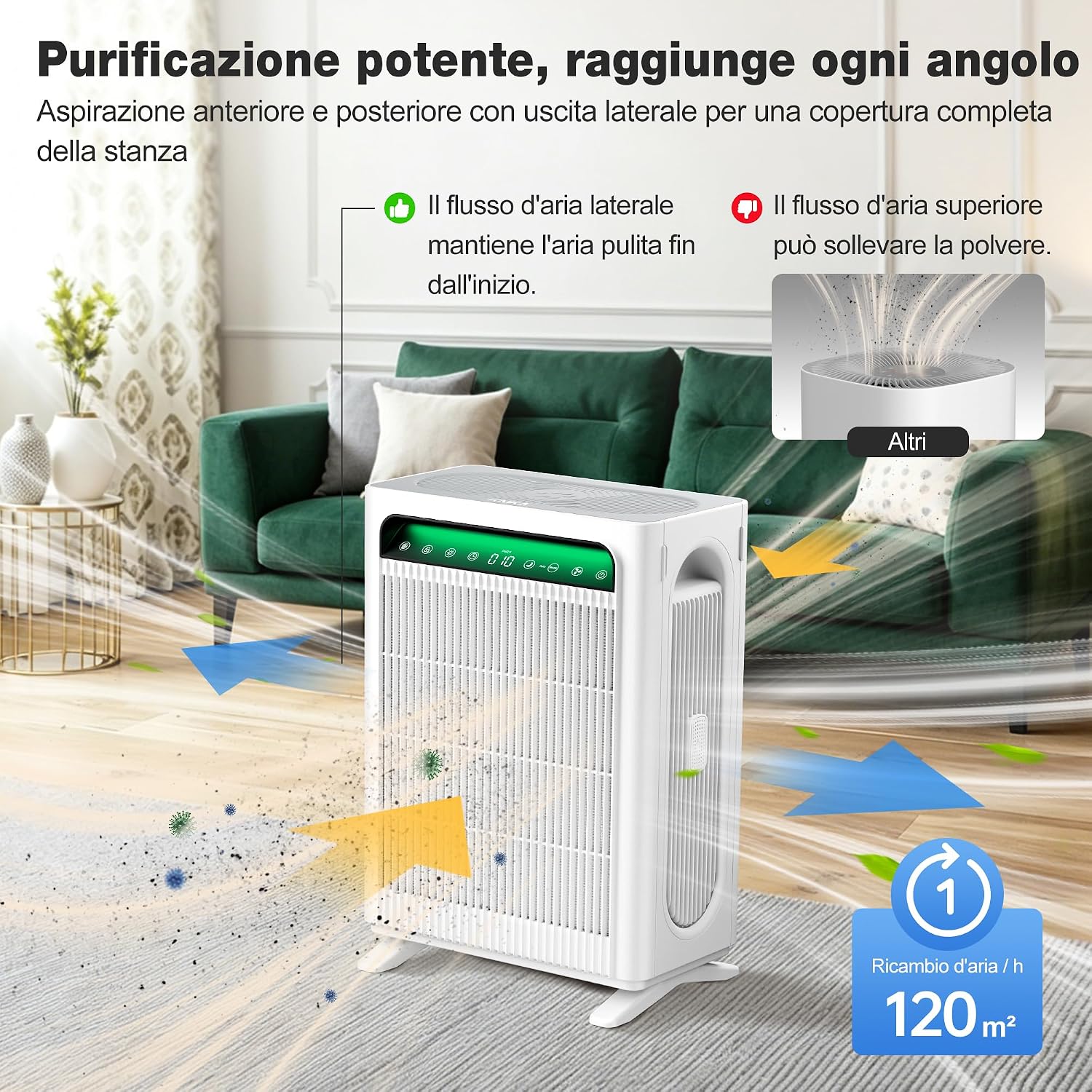 Thumbnail 2 de KNKA APH4000 Purificatore d'aria: potenza HEPA per ambienti fino a 120 m²
