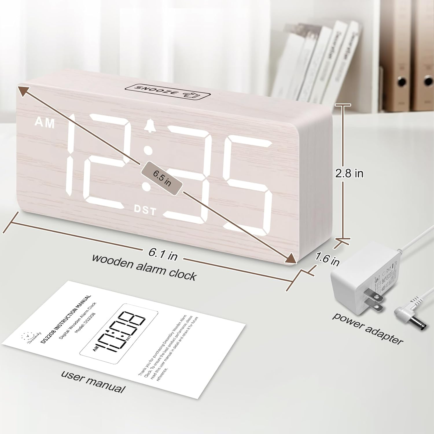 Thumbnail 5 de DreamSky Wooden Digital Alarm Clock