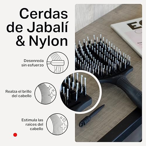 Thumbnail 5 de Olivia Garden Fingerbrush Combo Large – Cepillo para cabello largo con cerdas de jabalí y nylon