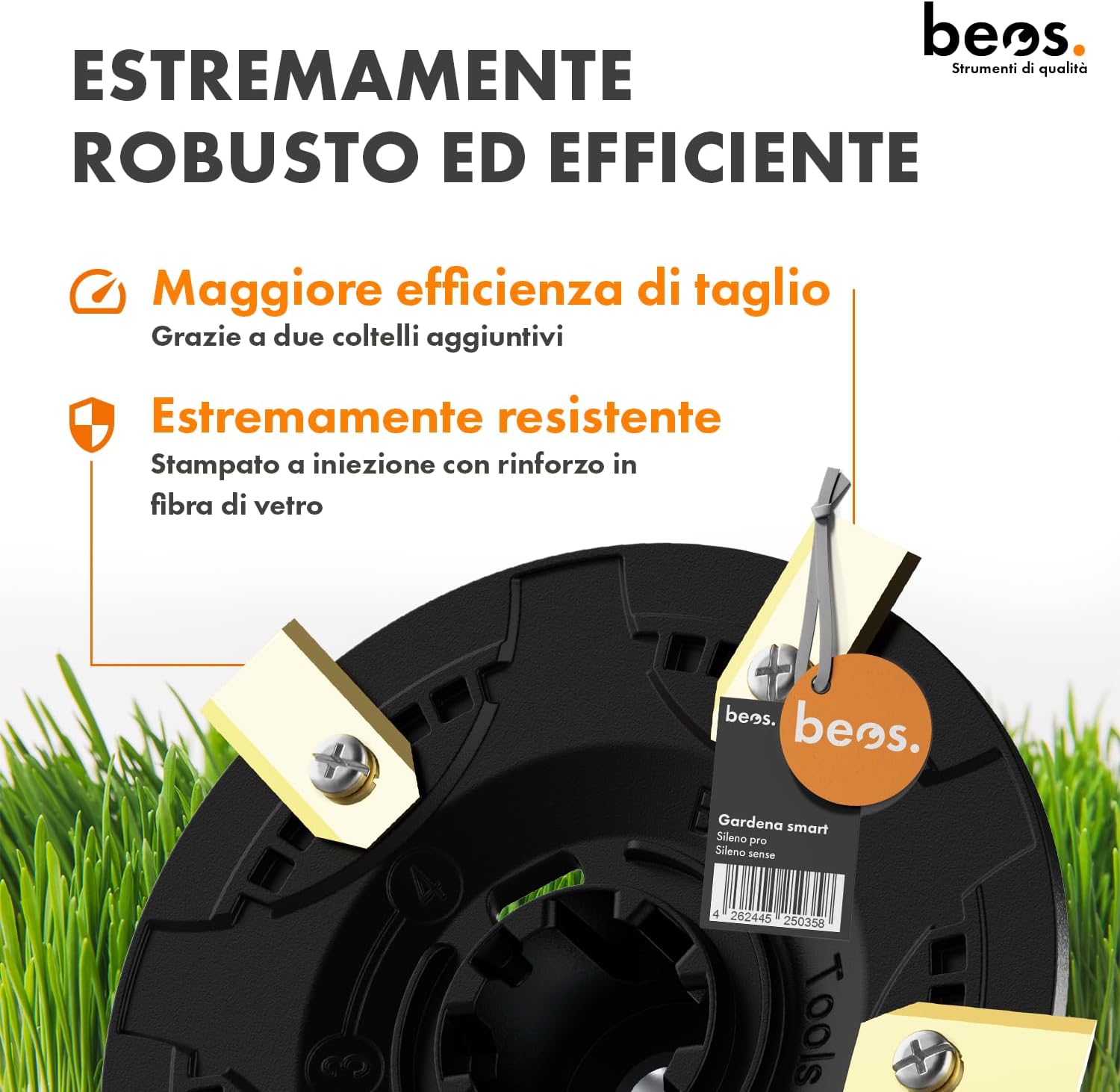 Thumbnail 3 de BEOS Disco di tuning per robot tosaerba (5 lame) per Gardena Smart Sileno Pro & Sense da Ø 142 mm