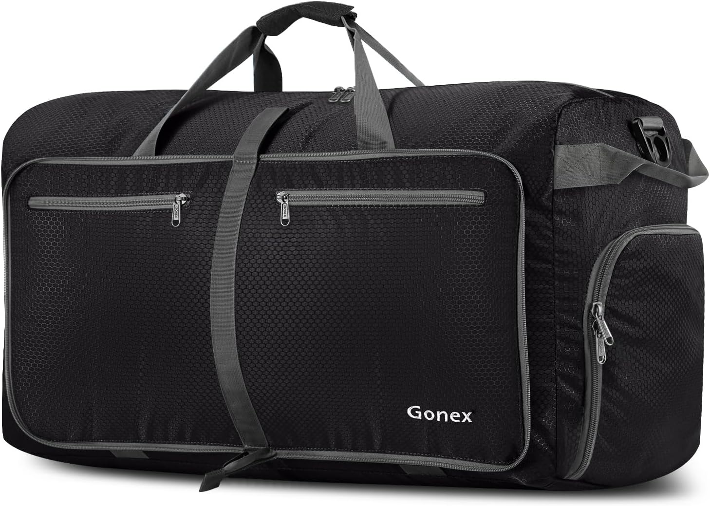 Detalle de Gonex 100L Large Foldable Travel Duffle Bag with Shoes Compartment – Lightweight, Water-Repellent Weekender