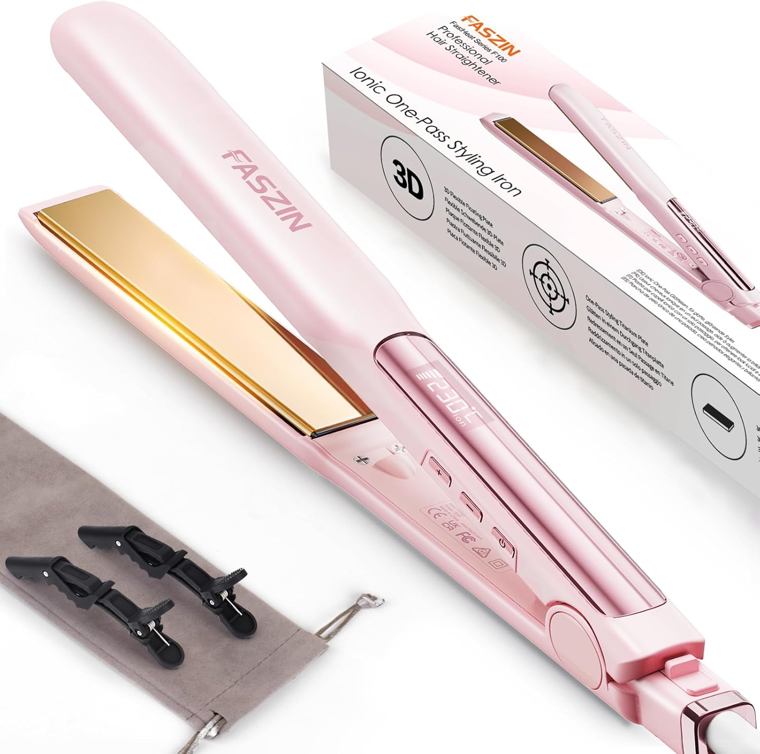 Detalle de Faszin Hair Straighteners with Ionic Titanium Plate