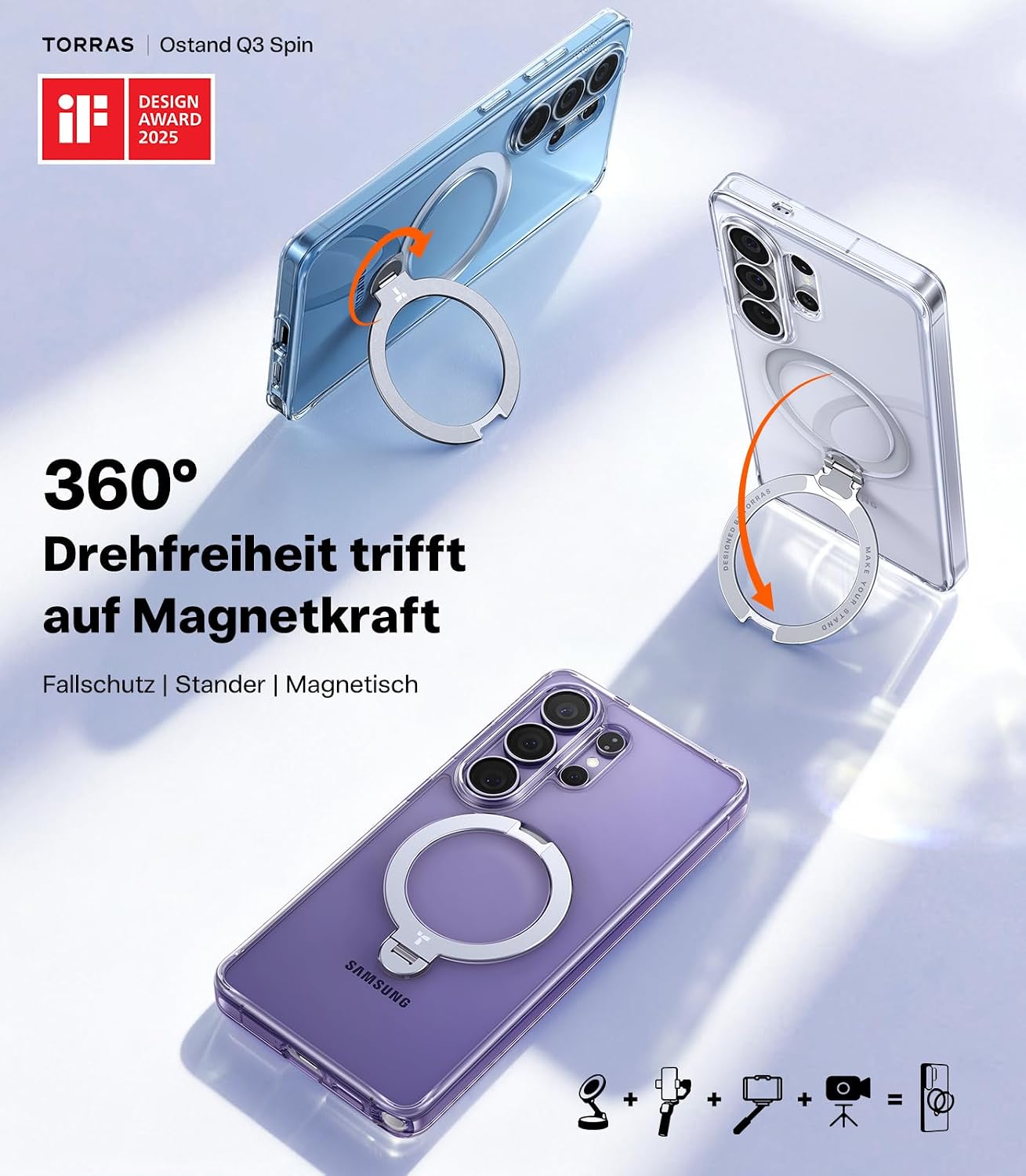 Detalle de TORRAS Ostand Q3 Spin Hülle für Samsung Galaxy S26 Ultra