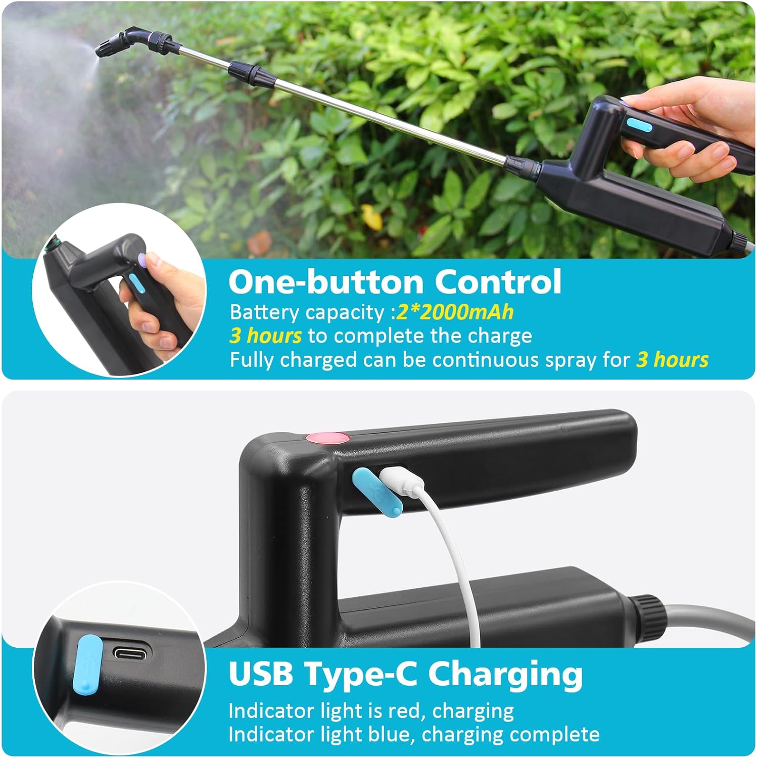 Thumbnail 4 de SYLSTAR Pompa irroratrice a batteria 60 cm per giardino