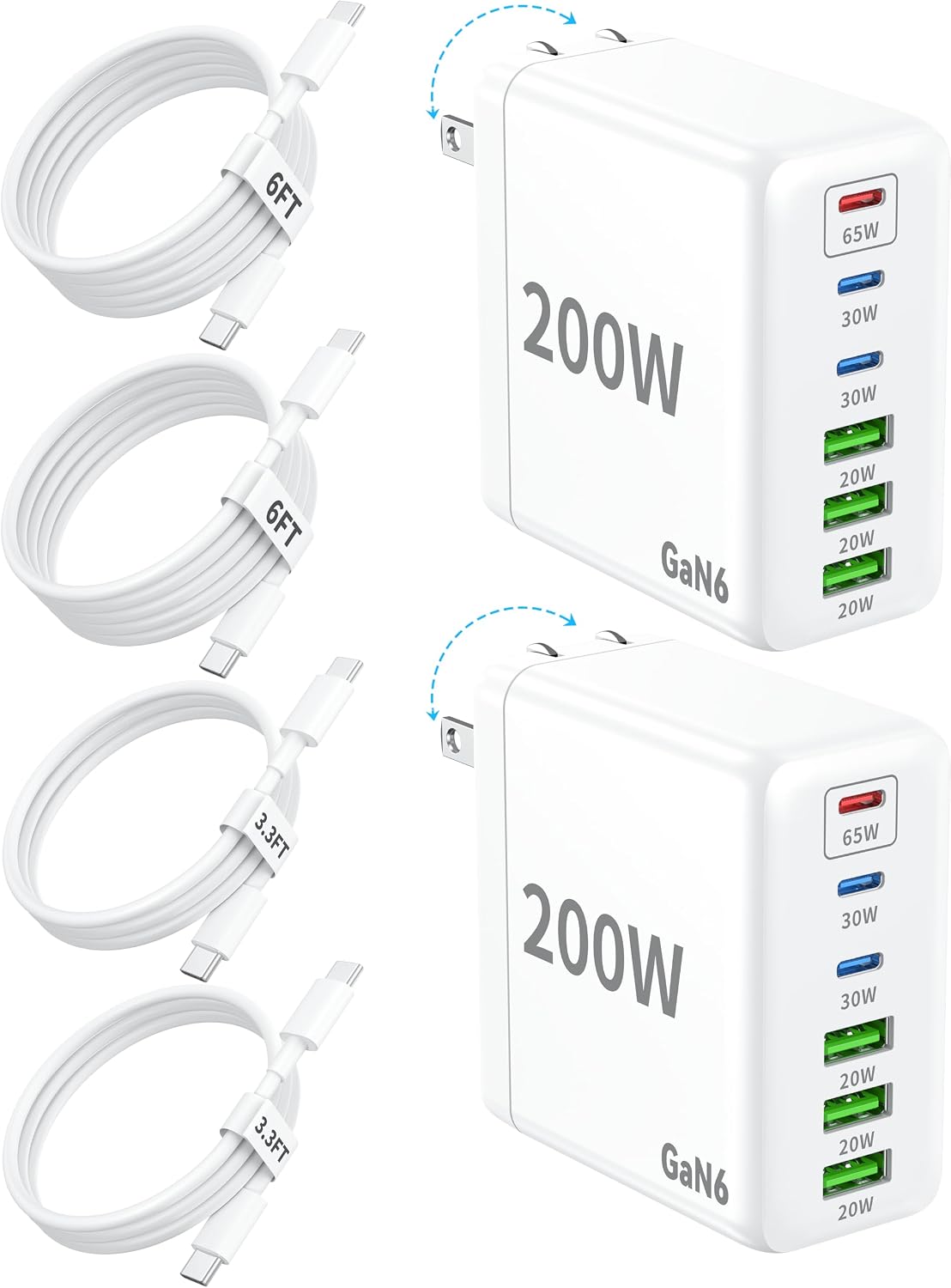 Detalle de Dimiway 200W USB C Charger Pack 🔌