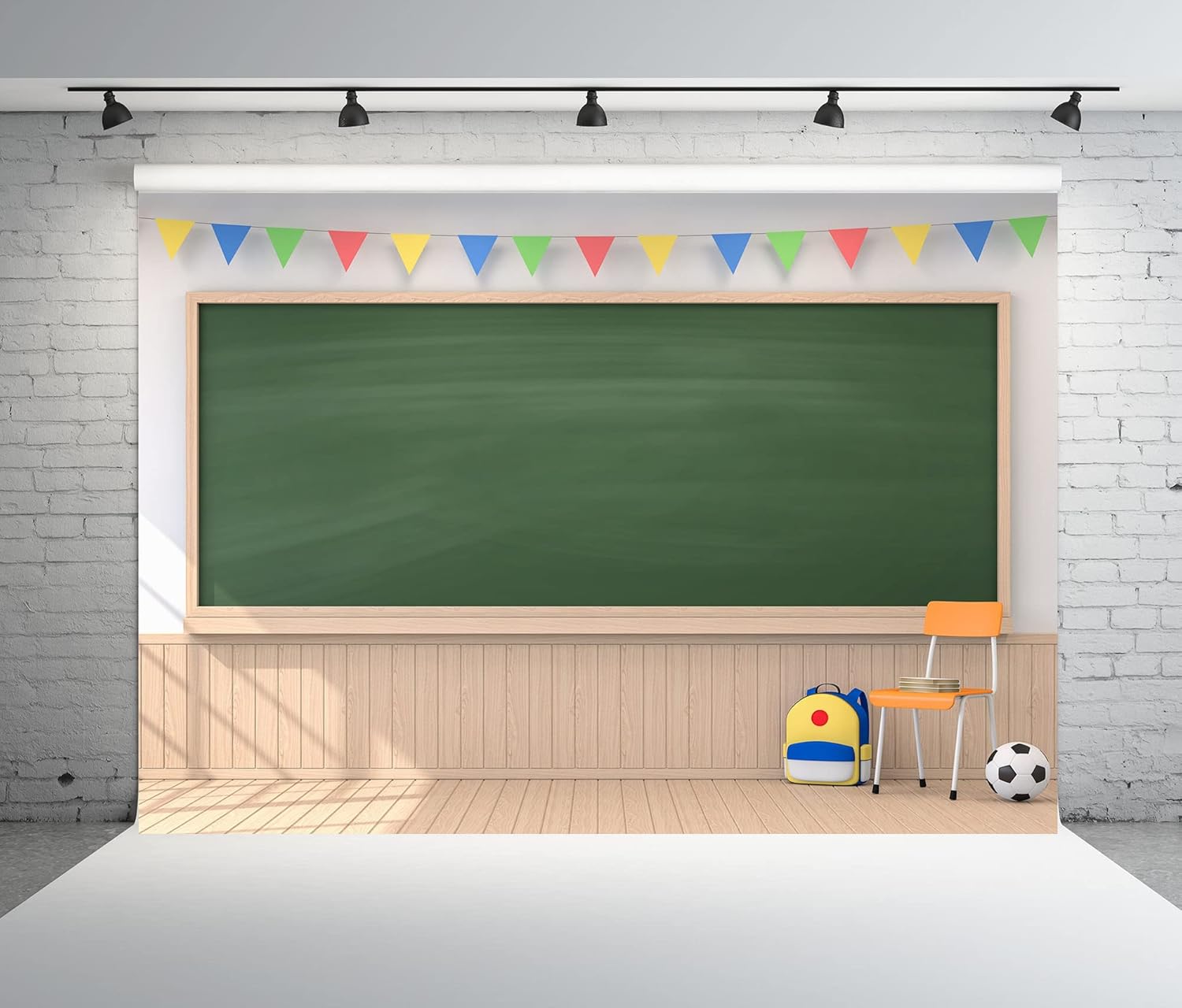 Thumbnail 1 de CORFOTO Fabric 7x5ft School Backdrop for Classroom and Online Learning