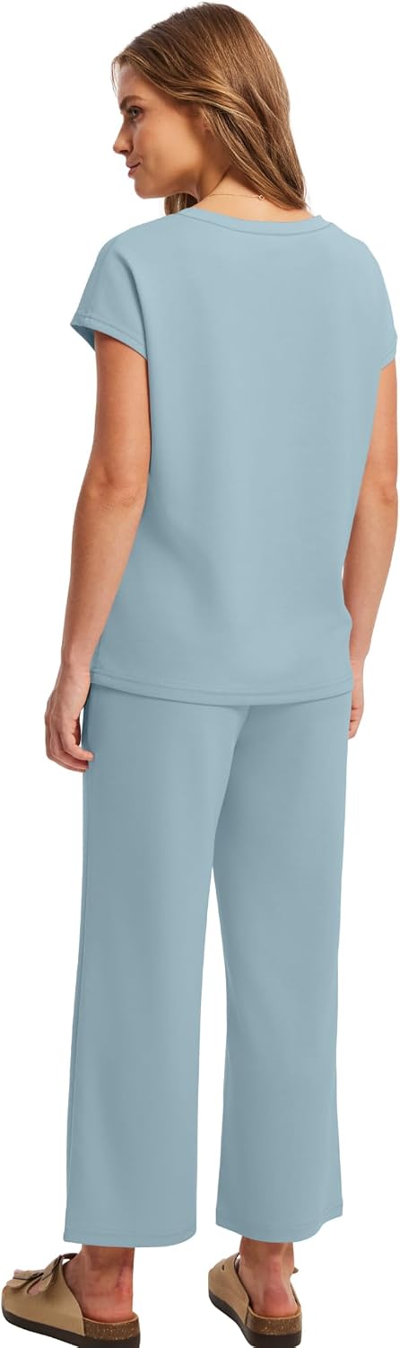 Thumbnail 4 de Saloogoe Two Piece Set V Neck Top and Pants