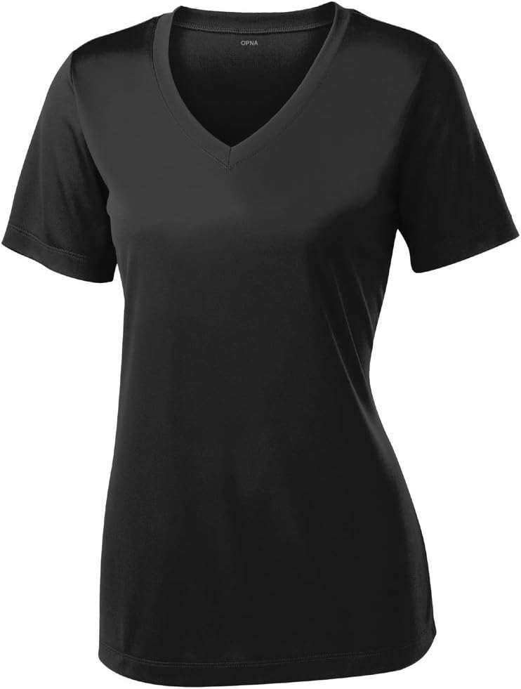 Detalle de V Neck T Shirts for Women – Athletic Short Sleeve Workout Top with UV Sun Protection & Quick-Dry Moisture Wicking