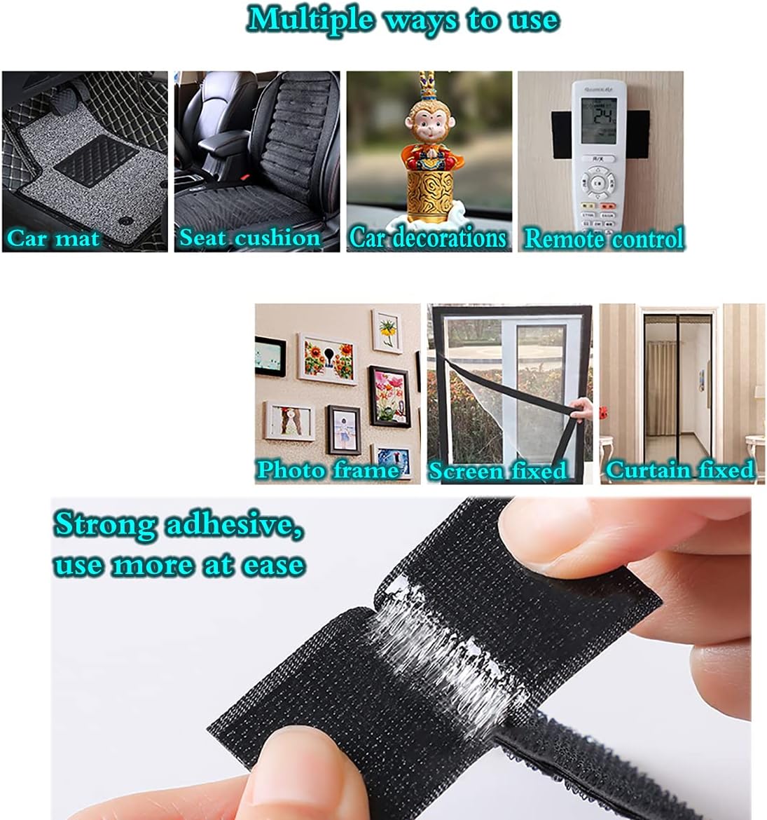 Thumbnail 1 de 5M Self-Adhesive Hook and Loop Strips 50 mm 📎