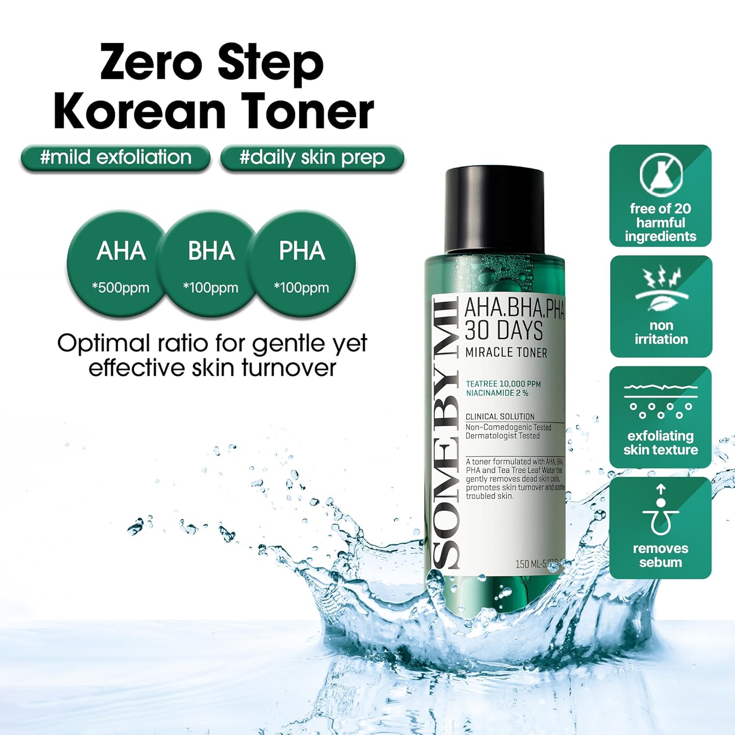 Detalle 2 de SOME BY MI AHA BHA PHA Toner with 2% Niacinamide ⚙