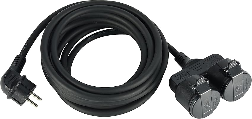 Thumbnail 3 de Electraline 55095 Cable alargador 1 m con 3 enchufes Schuko