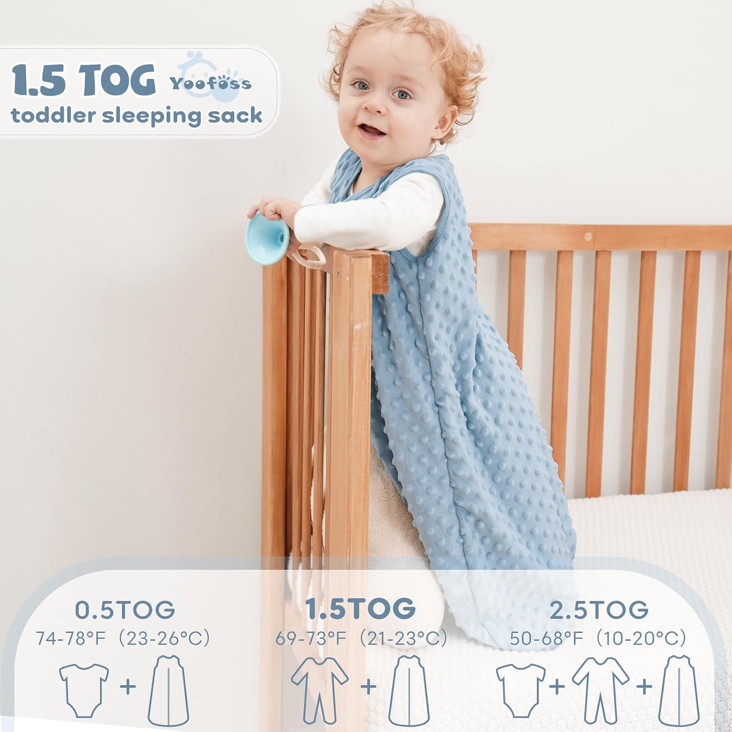Detalle de Yoofoss Baby Sleeping Bag 1.5 Tog 2 Pack