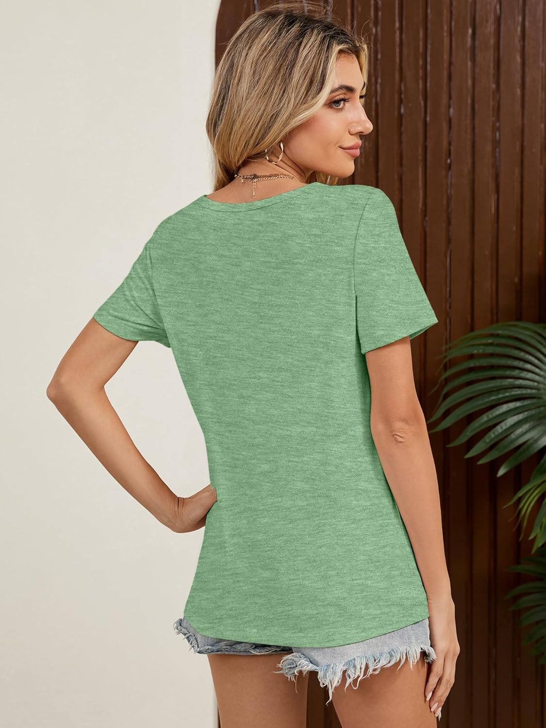 Thumbnail 4 de YGOODM Damen T-Shirt 3er Pack – Kurzarm Basic mit Rundhalsausschnitt für den Sommer