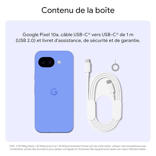 Thumbnail 10 de Google Pixel 10a Lavande 128 Go — autonomie, Coach Photo et sécurité Pixel