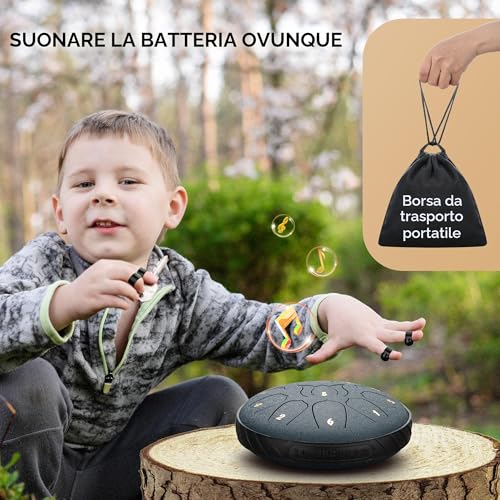 Thumbnail 6 de CAHAYA Steel Tongue Drum 6 Pollici 11 Note – per Bambini Principianti