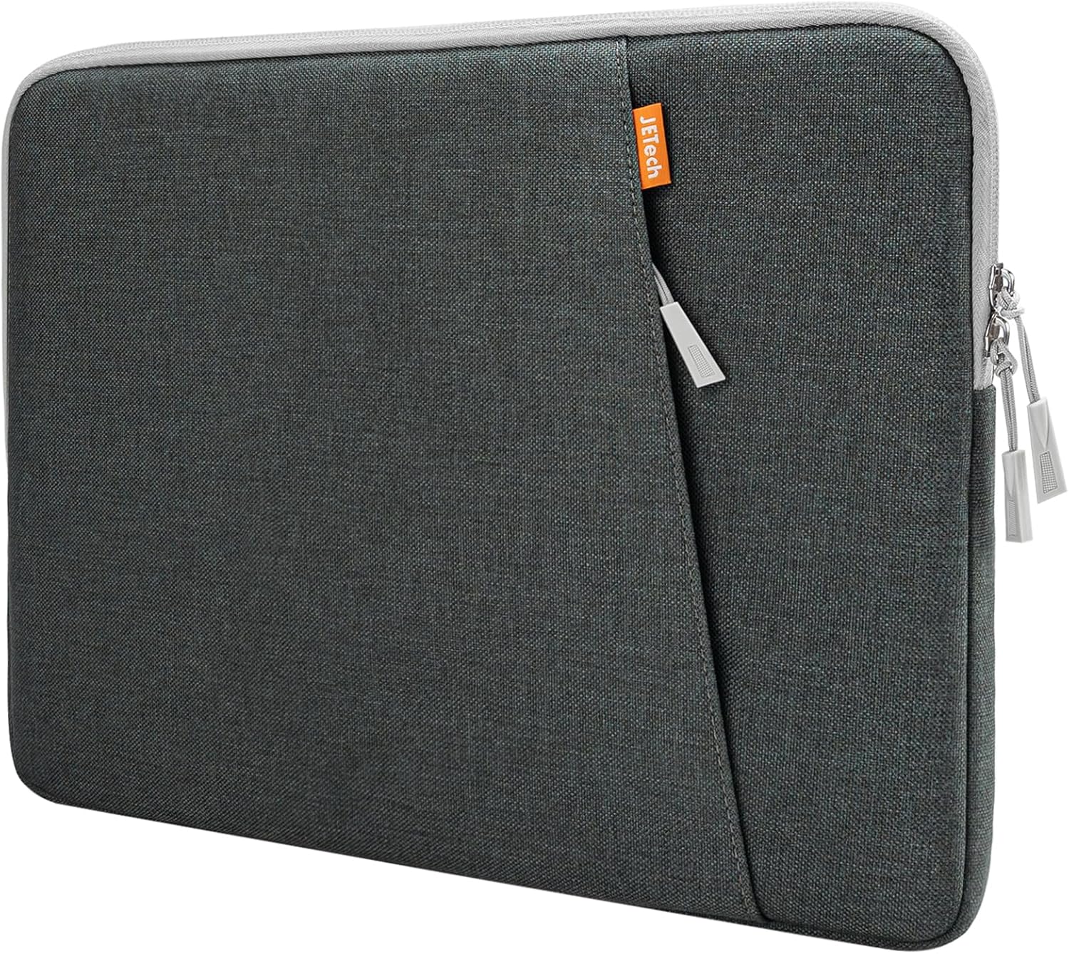 Detalle de JETech Laptop Sleeve for MacBook Neo (A18 Pro) 14-Inch – Waterproof Case with Front Pocket (Dark Grey)