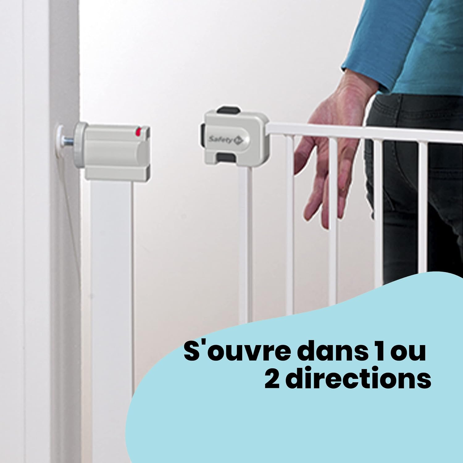 Thumbnail 6 de Safety 1st Easy Close Extra Tall Barrière d’escalier en métal — 73 à 94 cm, sans perçage, 91 cm de hauteur