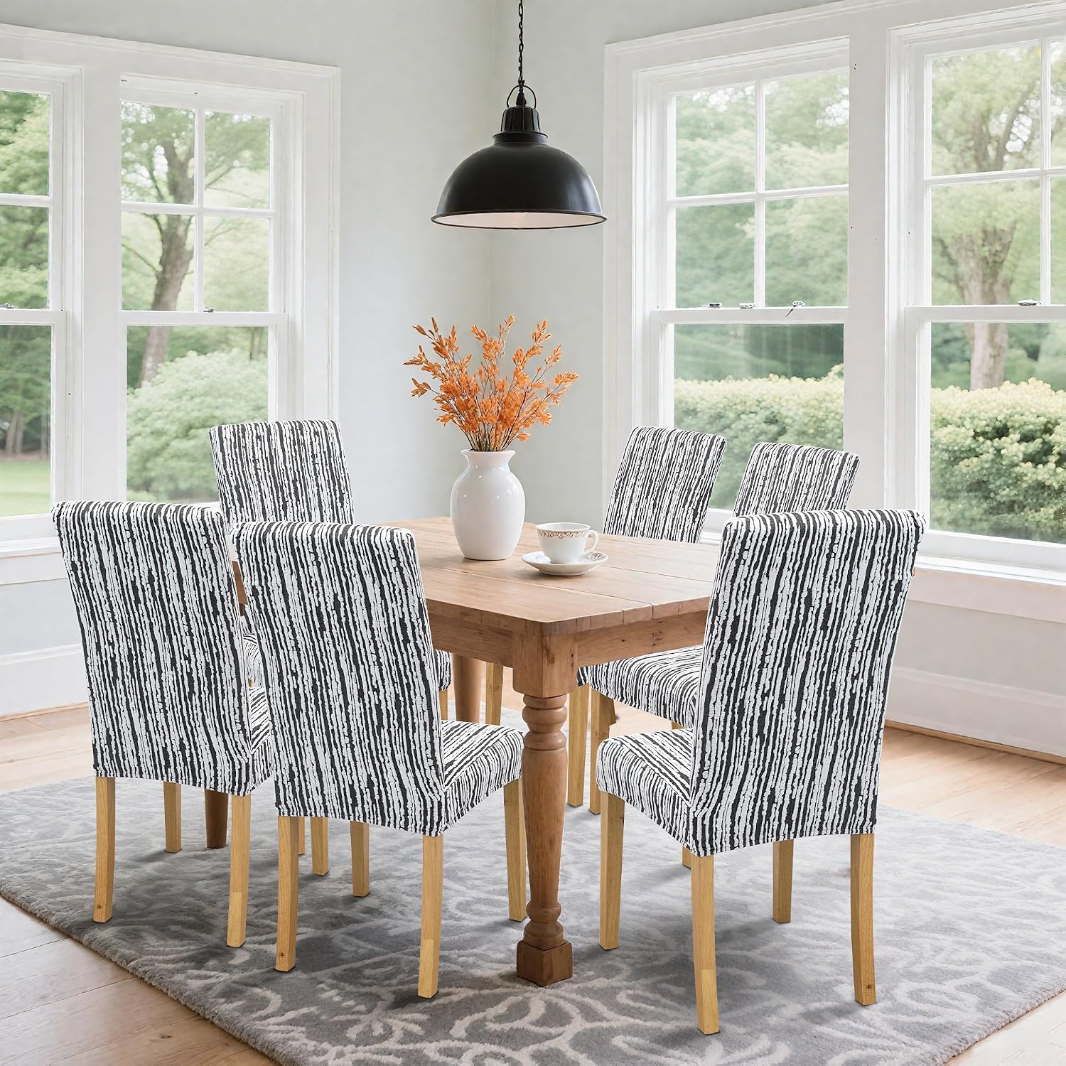 Thumbnail 1 de Housse de Chaise Extensible – Lot de 6, Protection et Rafraîchissement pour Salle à Manger
