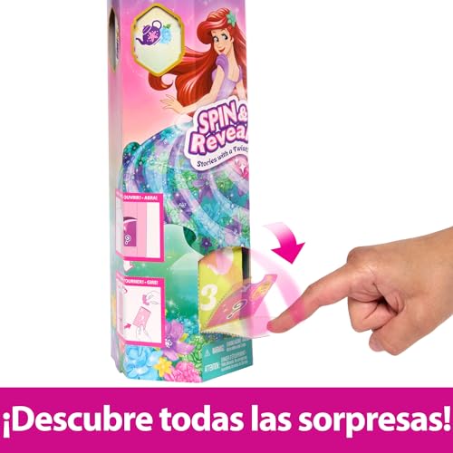 Thumbnail 4 de Mattel Disney Princess Spin & Reveal Ariel — muñeca 11 sorpresas
