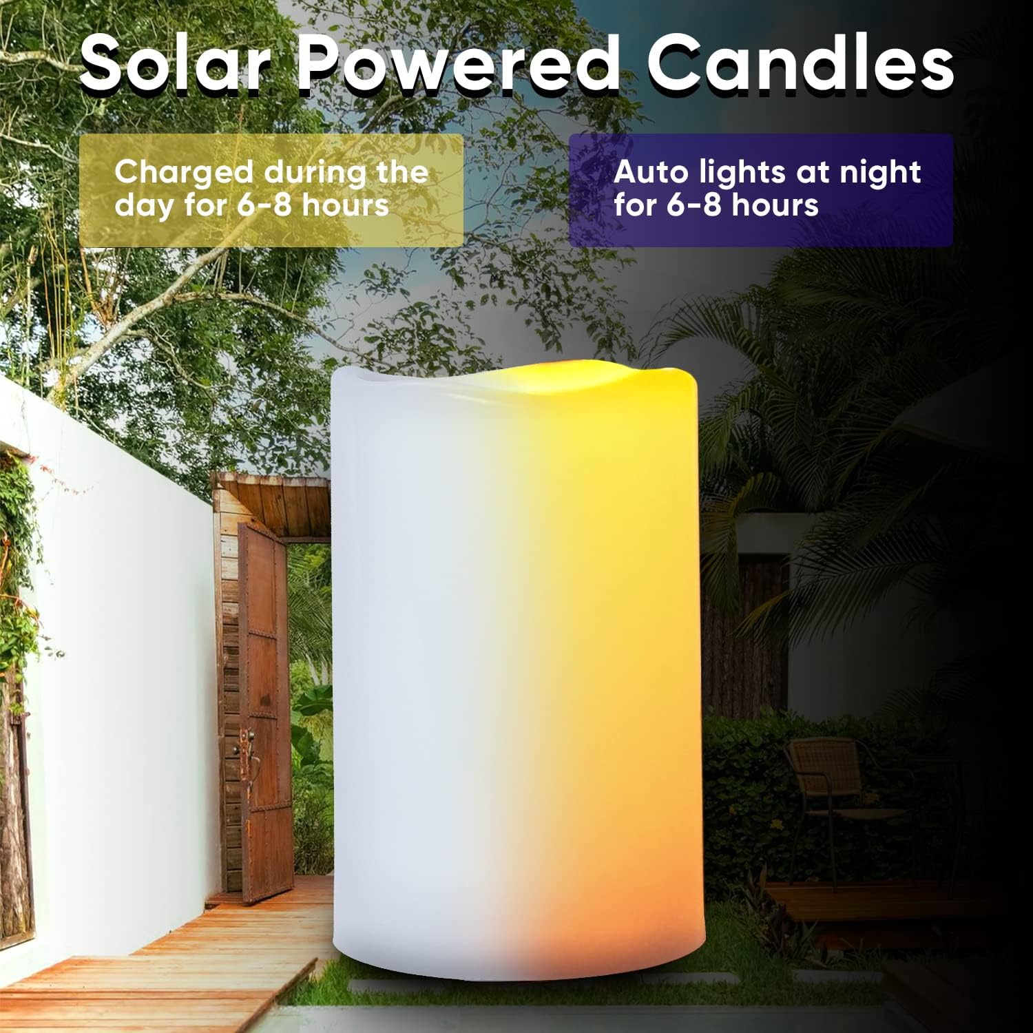 Detalle 2 de Homemory 4x8 Large Solar Candles
