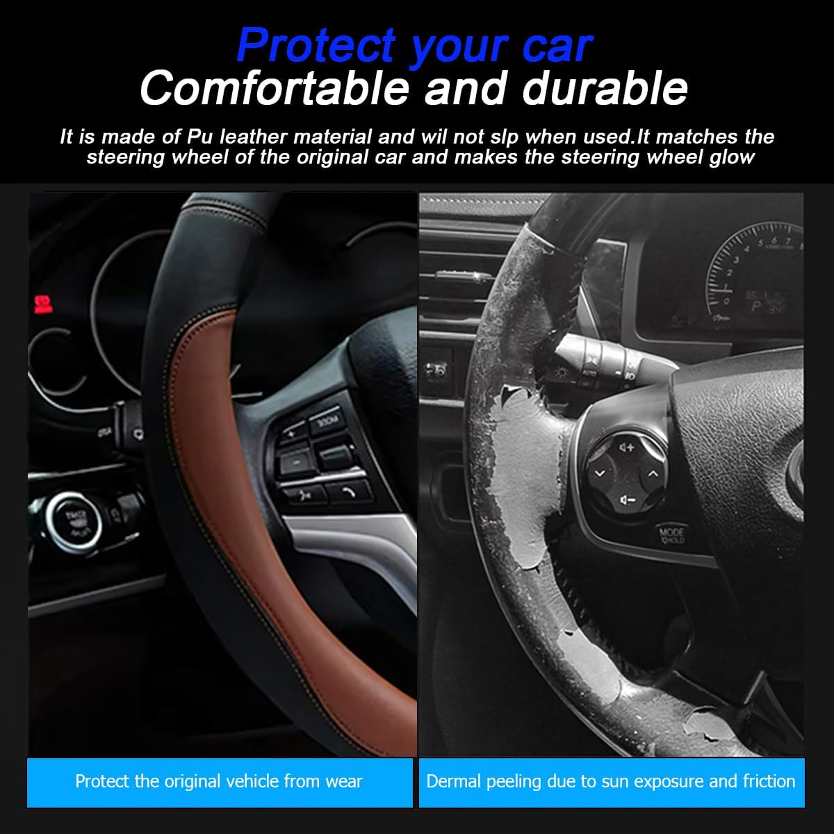 Detalle de Mandark Steering Wheel Cover, 15-Inch