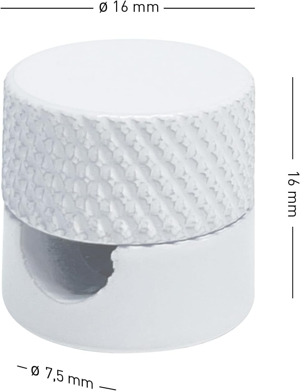 Detalle 2 de smartect Decentratore da parete e soffitto in alluminio per cavi, 2 pezzi ondulato bianco