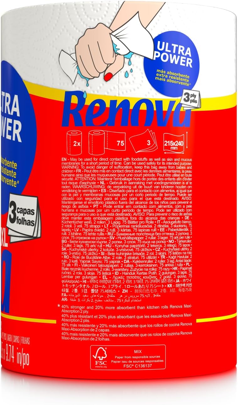 Thumbnail 2 de RENOVA UltraPower 24 rouleaux XXL 🧻