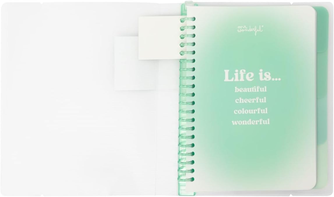 Thumbnail 2 de Mr. Wonderful Cahier A5 transparent — Life is beautiful 📓