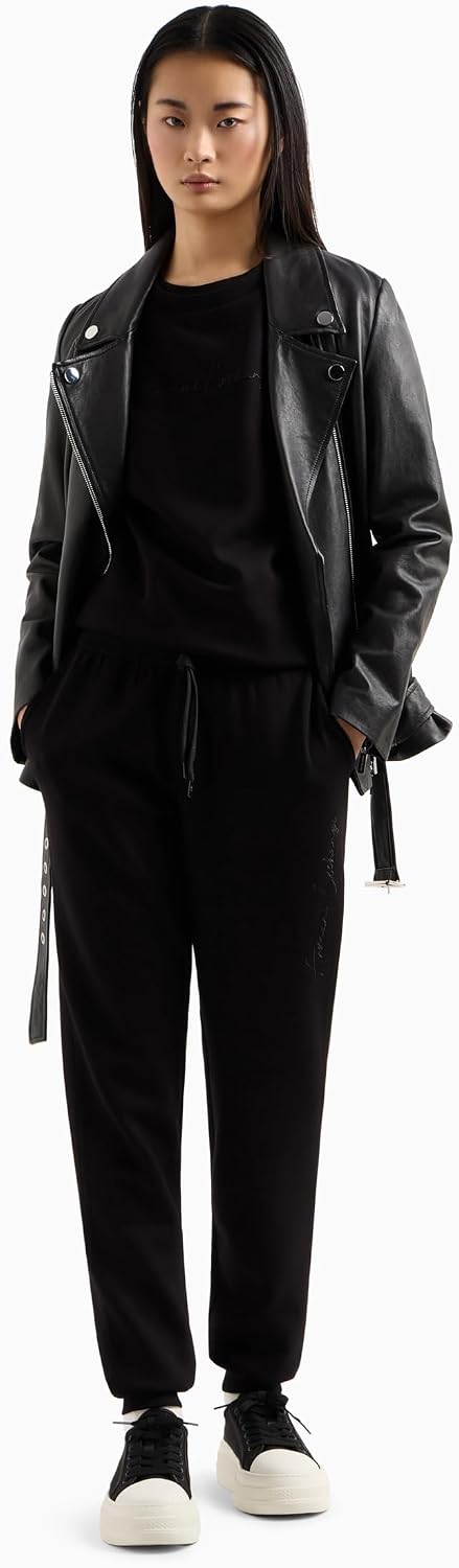 Detalle de Armani Exchange Essential, Embroidered Logo Signature – Sweat-shirt femme à col rond