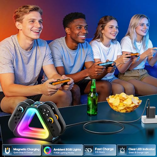 Thumbnail 6 de Tokluck Base de Carga Joy‑Con 2 con 7 luces RGB 📧