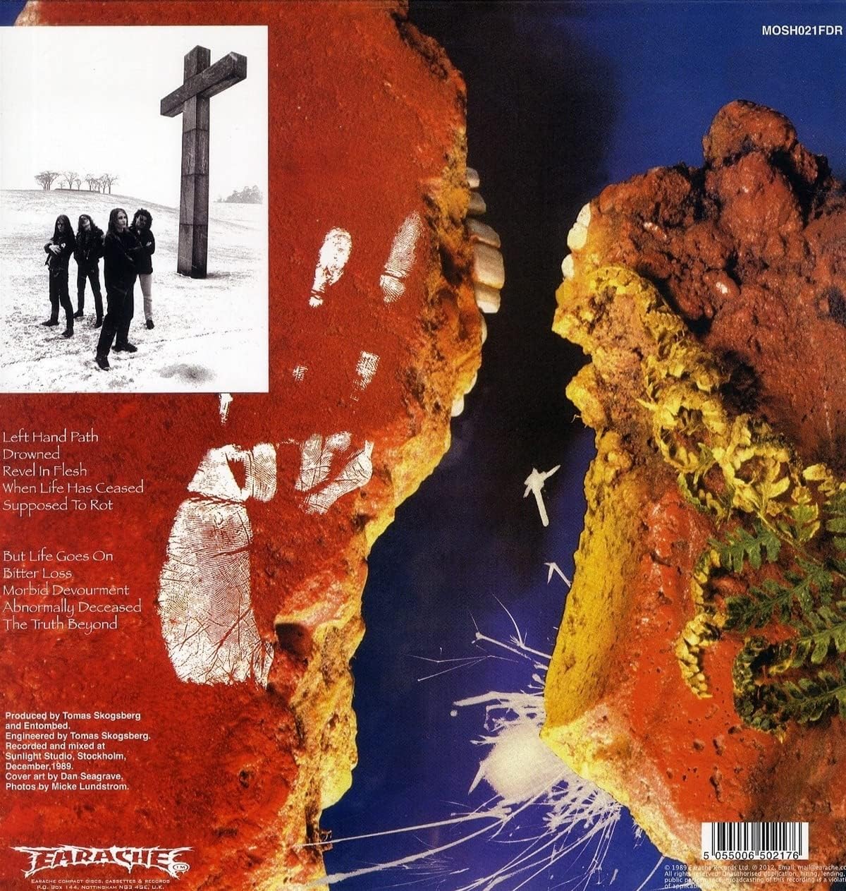 Detalle 2 de Earache Records Left Hand Path Vinyl Album by Entombed, FDR Remastered
