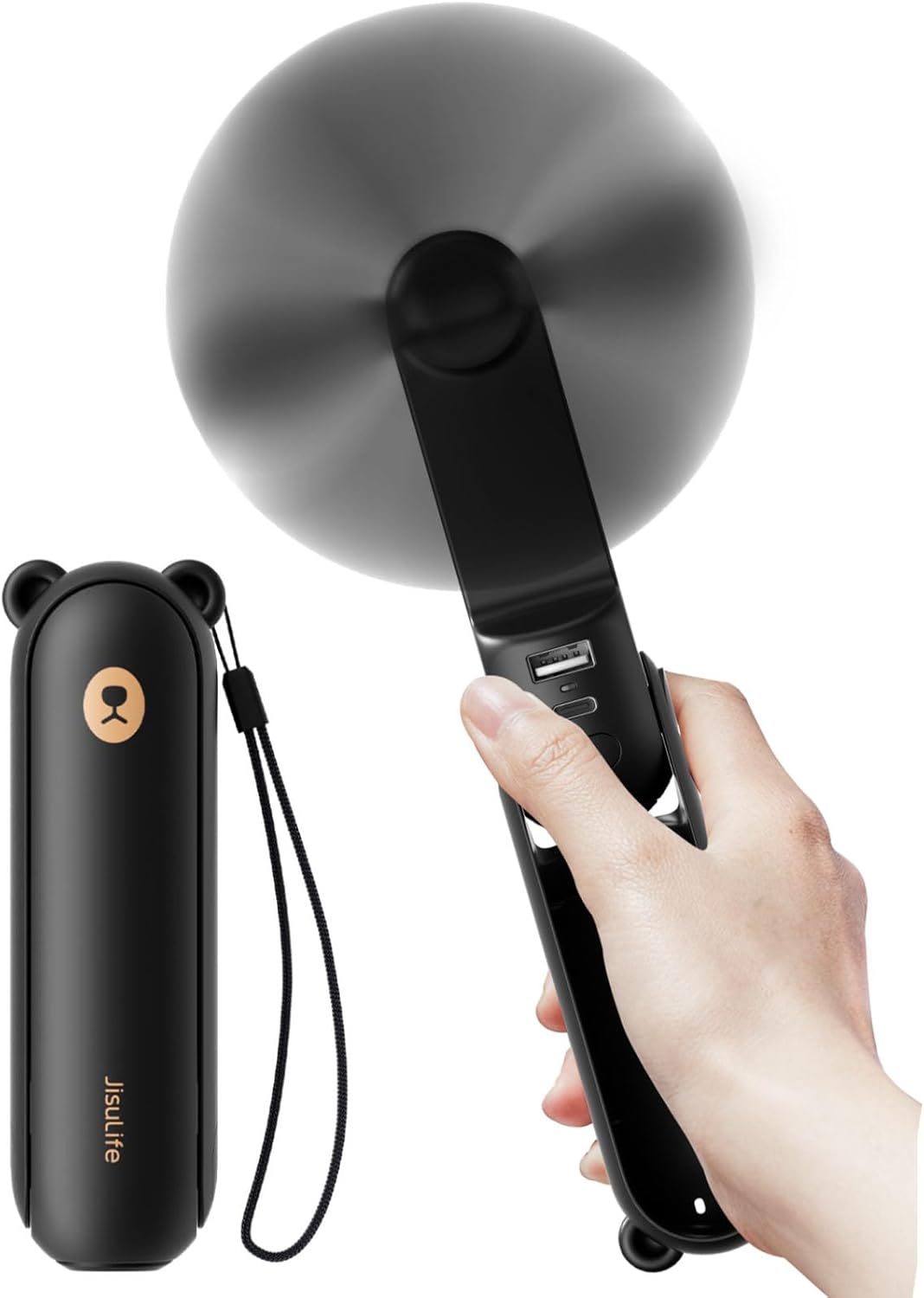 Detalle de JISULIFE Handventilator 37 Std Laufzeit