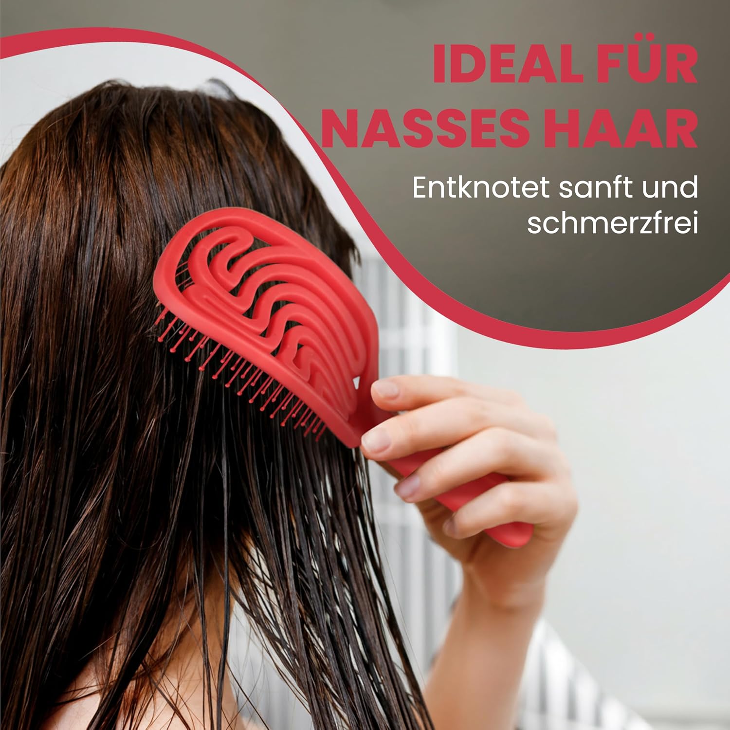 Detalle de Walcora Haarbürste ohne Ziepen – NEUHEIT 2026, Entwirrbürste & Detangler für alle Haartypen