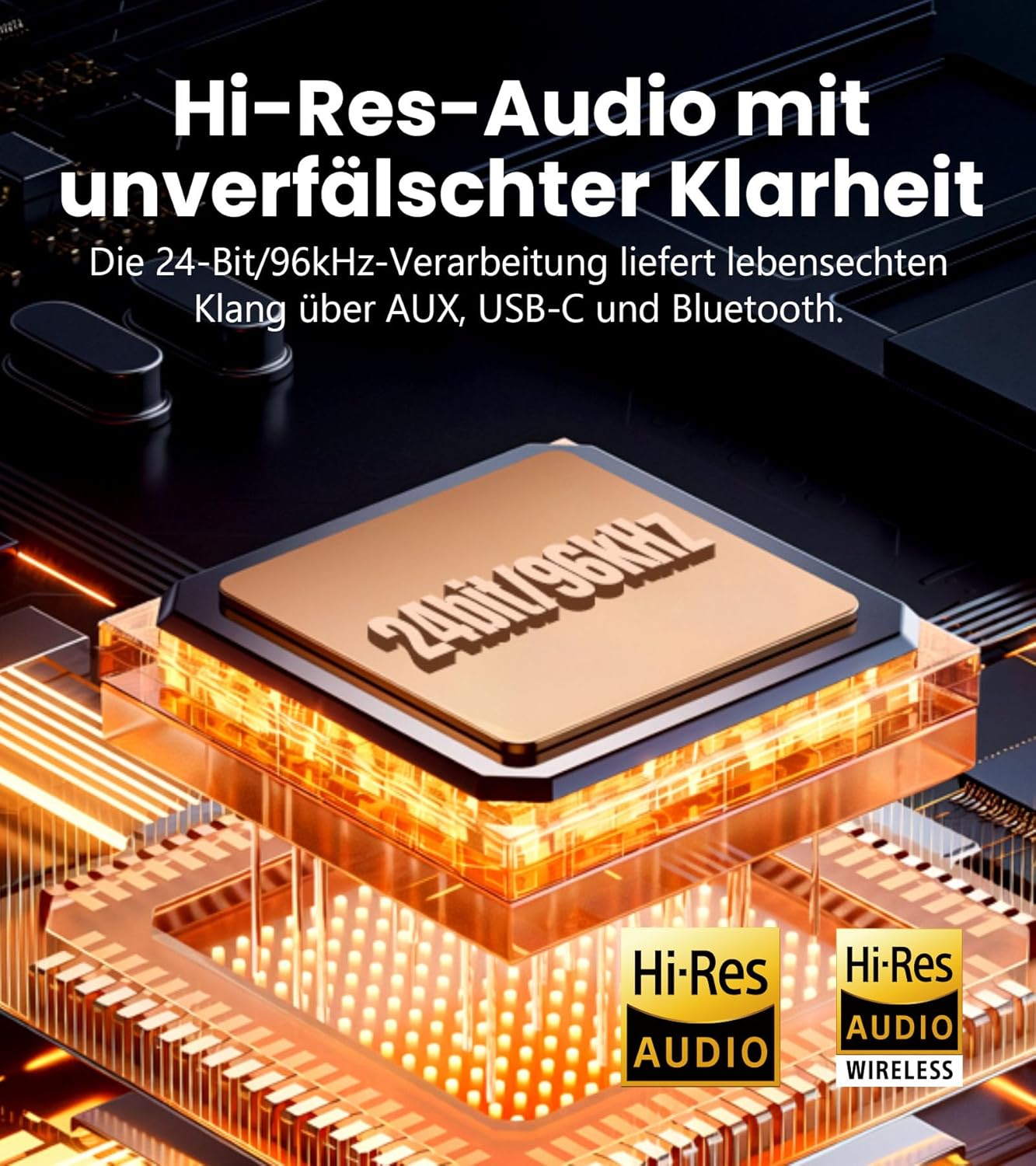 Detalle 2 de Edifier S300 kabelloser Hi‑Fi‑Tischlautsprecher mit AirPlay 2, AirPlay‑Multiroom und Fernbedienung (Retro‑Walnussoptik)