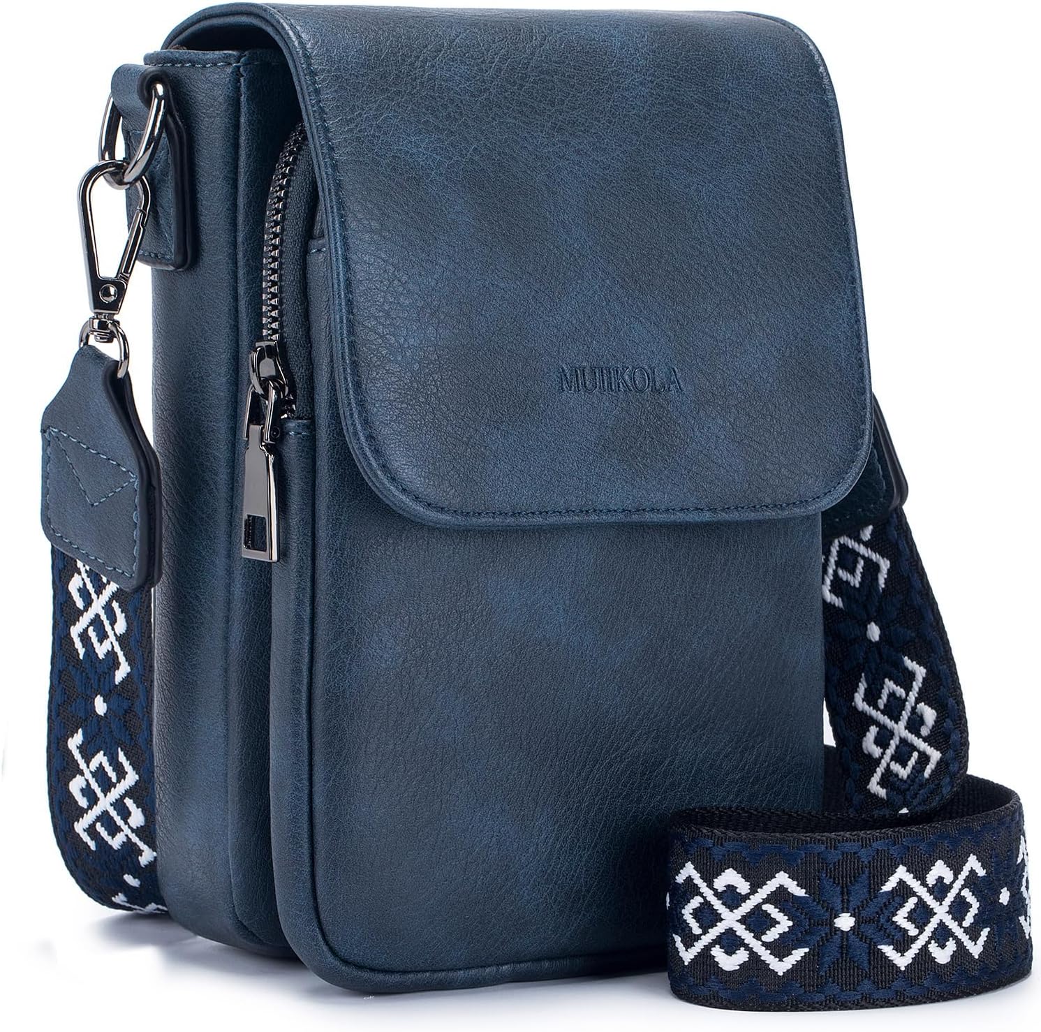 Detalle de MUIIKOLA Small Phone Shoulder Bag: PU Leather Crossbody with RFID and Wide Adjustable Strap