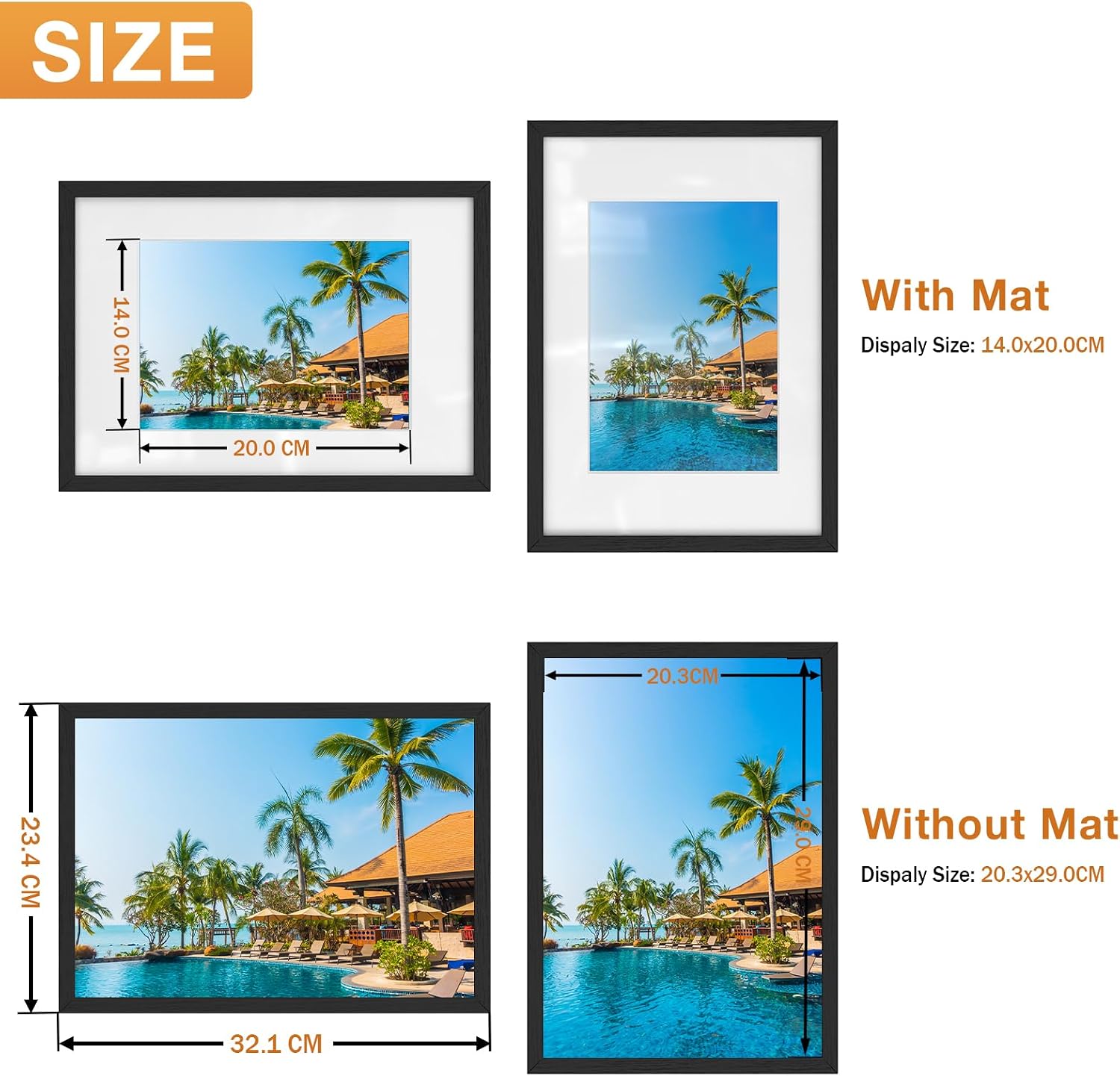 Detalle 2 de LVAOUO 3Pack A4 Picture Frames 21x29.7cm